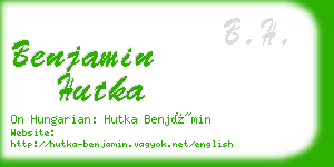 benjamin hutka business card